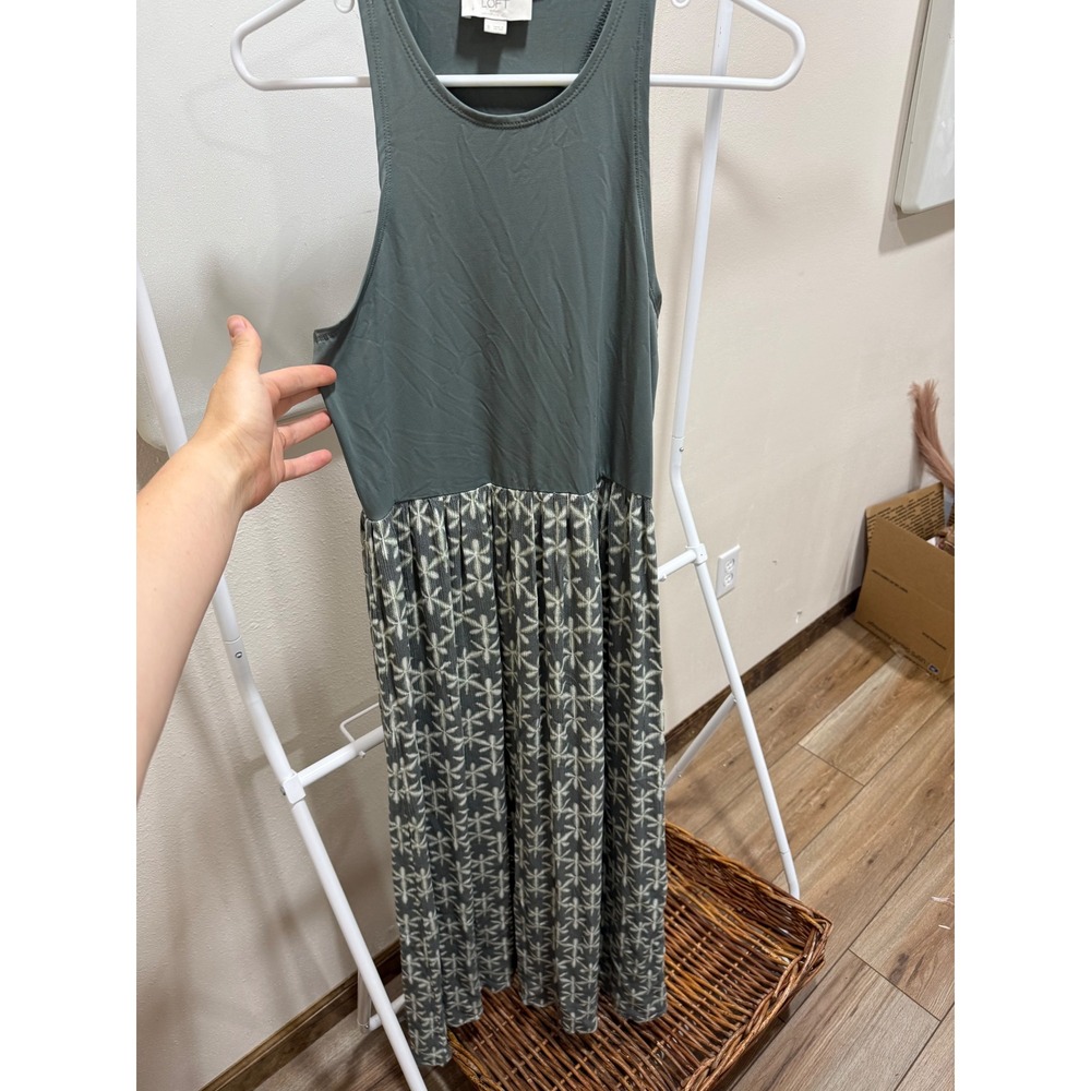 Sage Green Maxi Tank Sundress‎ Floral Basic Essentials Feminine SIze Small